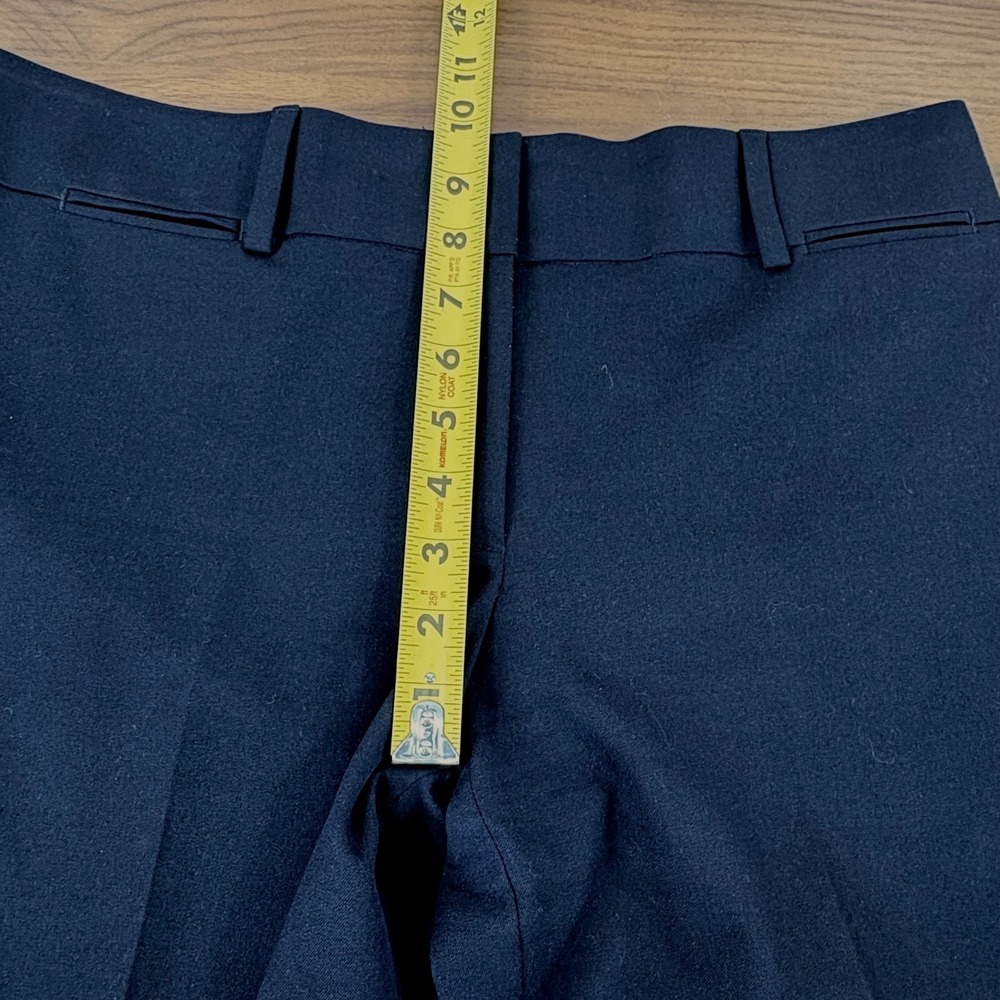 Ann Taylor LOFT Julie Trouser Women 8 Navy Blue Straight Leg Workwear Corpcore - Picture 8 of 12